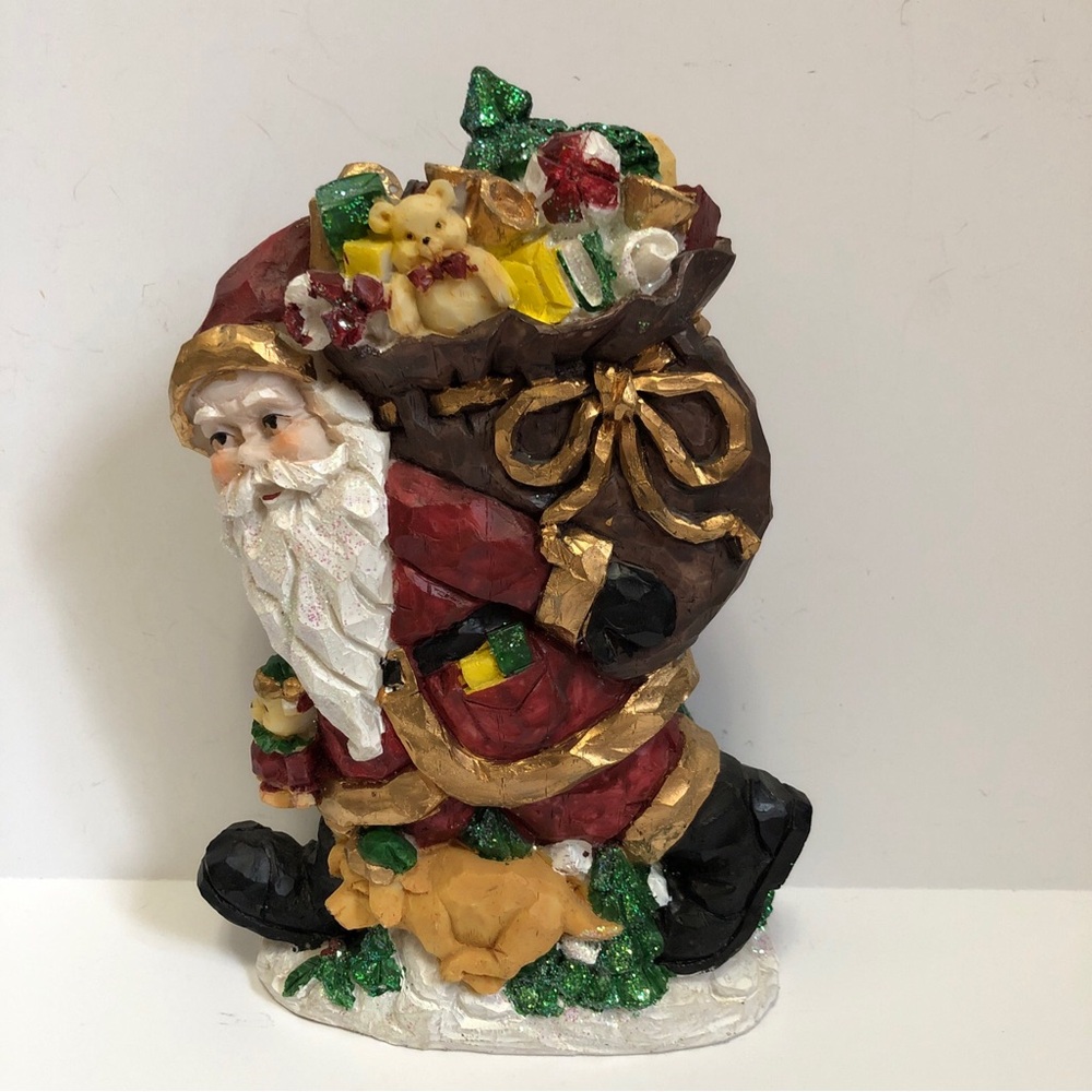 Santa Claus with Toy Sack & Lovely Dog